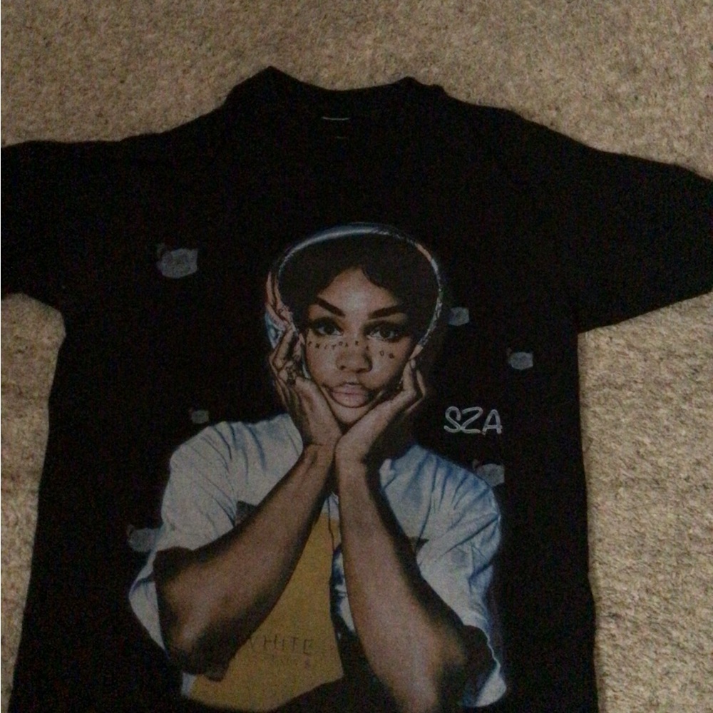 Black Graphic T-Shirt with SZA Design